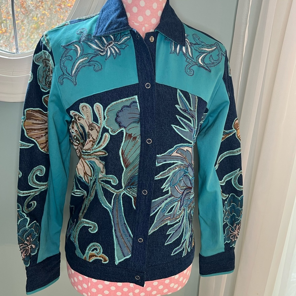 Anage Vintage Embroidered Jacket Size S
